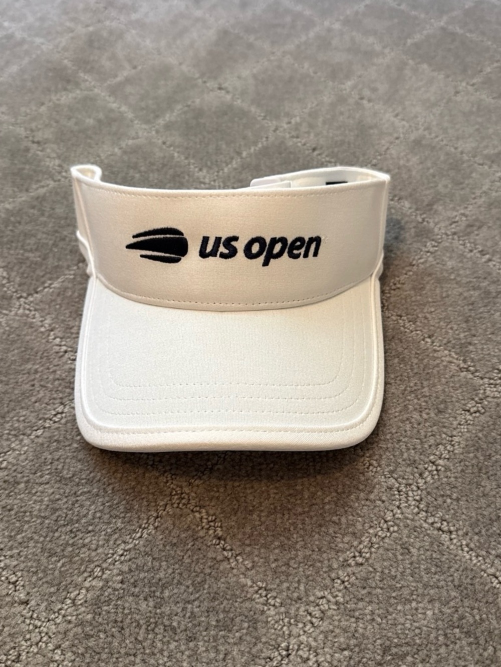 Under Armour White US Open Visor with Black Logo